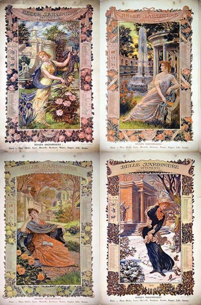 Belle Jardinière Calendrier par Eugène Grasset...