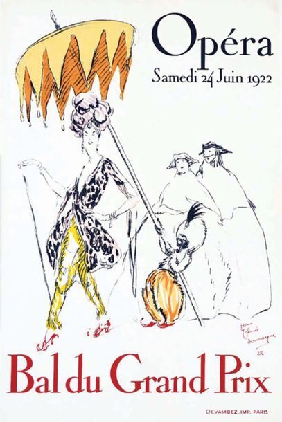 Opéra 1922. Bal du Grand Prix 1922 Paris	DOMERGUE...