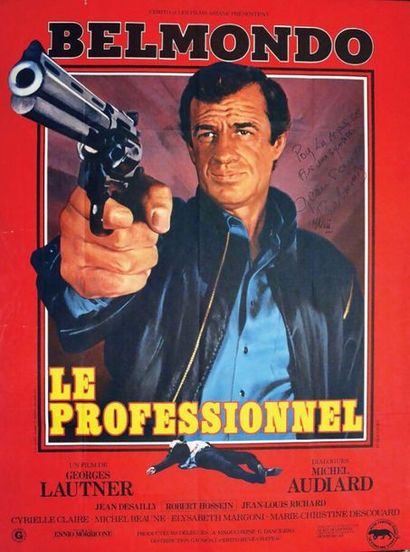 Le Professionnel Affiche dédicacée par Jean...