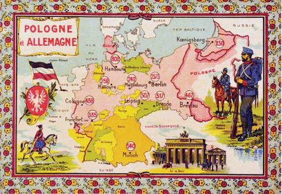 Pologne et Allemagne frontières après 14...