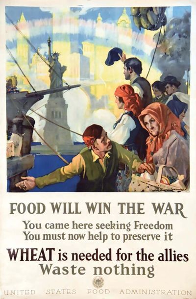 Food will win the war Statue de la Liberté...