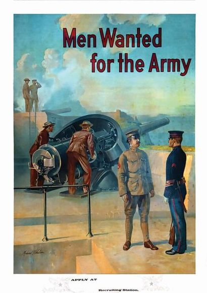 Men wanted for the Army vers 1917	Erwitt
Affiche...