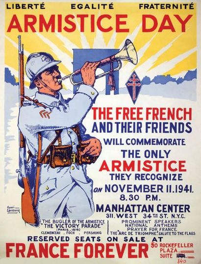 Armistice Day - Rare affiche de la France...