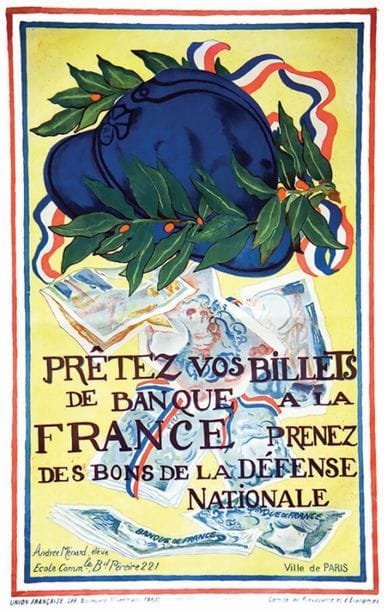 Prêtez vos billets de banque 1917	MENARD...