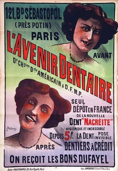 L'Avenir Dentaire vers 1900 	POUSTHOMIS L.
Jumentier...
