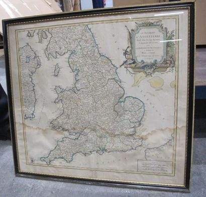 Carte du royaume d'Angleterre
45 x 55 cm
(Tâches...