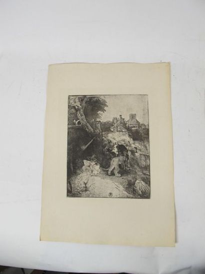 Rembrant (d'après)
Quatre gravures
32x45...