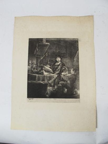 Rembrant (d'après)
Quatre gravures
32x45...