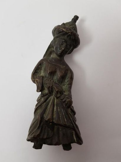 XVIIIème siècle (?) 
Petit bronze figurant...