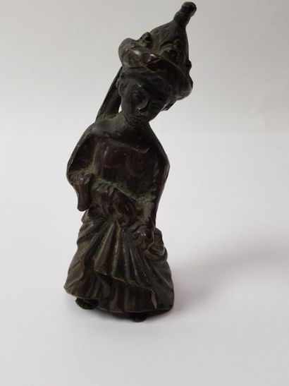 XVIIIème siècle (?) 
Petit bronze figurant...