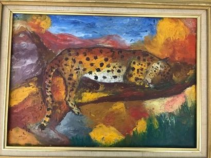 HERNANDEZ Mateo (1885-1949)
Léopard endormi...