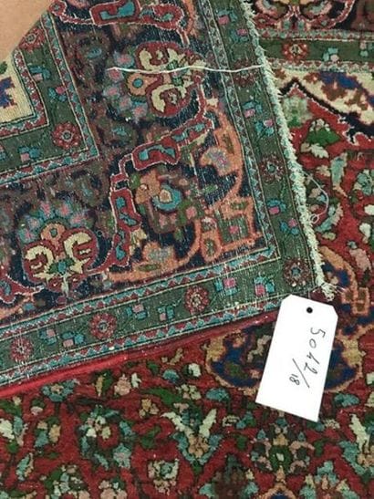 Tapis Mesched (chaîne et trame en coton,...