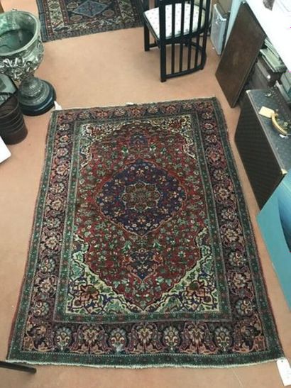 Tapis Mesched (chaîne et trame en coton,...