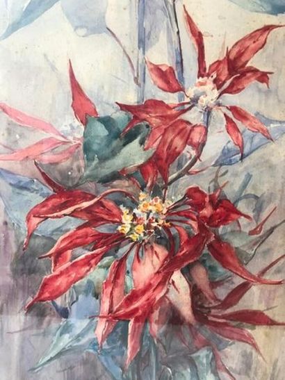 GIROU DE BUZAREINGUES
Fleurs rouges
aquarelle...