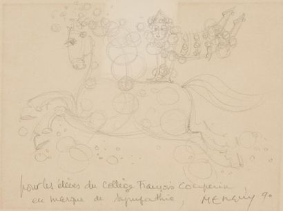 MENGUY Fréderic (1927-2007) 
Clown sur un...