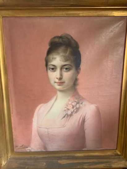 HIERLE Louis 
Portrait de femme
Huile sur...