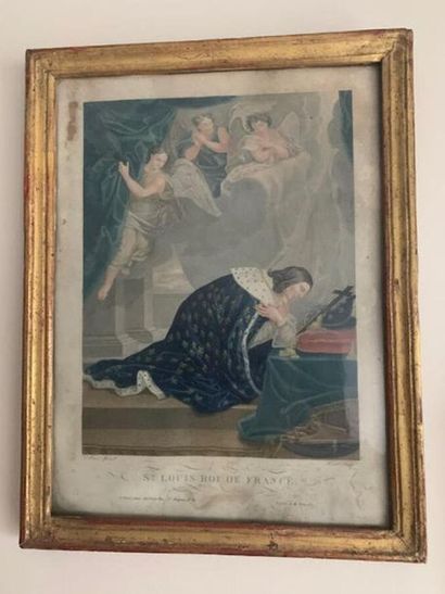 Deux gravures XVIIIème,
 Sainte Catherine...