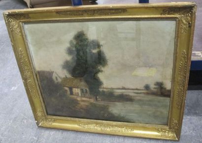 Ecole moderne
Bord de fleuve
Huile sur toile
43...