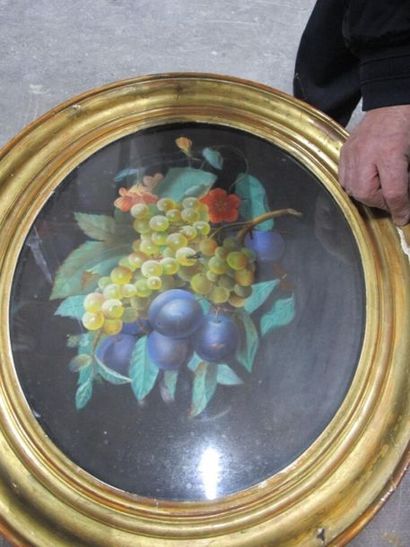 Paire de natures mortes aux fruits
Pastels...