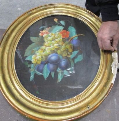 Paire de natures mortes aux fruits
Pastels...