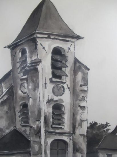 ITHIER Jean-Robert (1904-1977)
Eglise
Encre,...