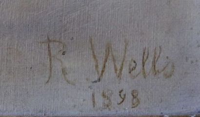 WELLS R. 
Femme rousse
Huile sur toile signée...