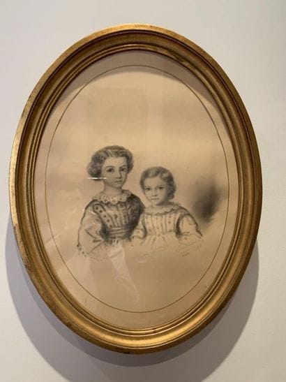 Ecole française
Les deux soeurs
Dessin, signé...