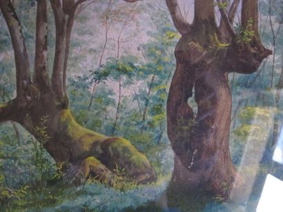 MEYER 
Sous bois
Daté 1883
29 x 39 cm