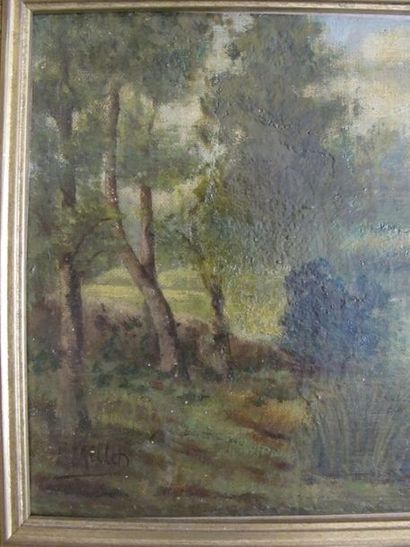 Ecole moderne
Bord de rivière
Huile sur toile,...