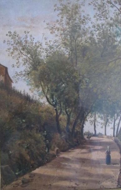Ecole italienne du XIXème siècle
Femme dans...