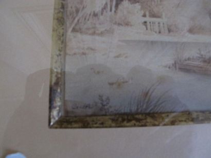 CICERI Eugène (1813-1890)
Vue d'un étang
Aquarelle...