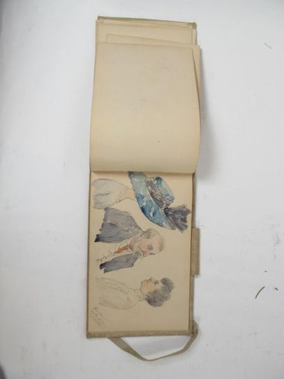 Ecole française du XIXème 
Carnet de croquis...