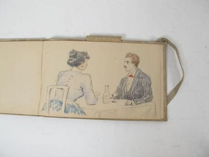 Ecole française du XIXème 
Carnet de croquis...