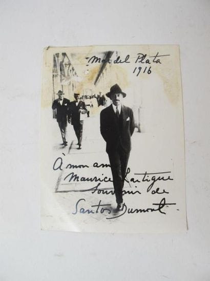 Photo d'Alberto Santos-Dumont 
Dédicacée...