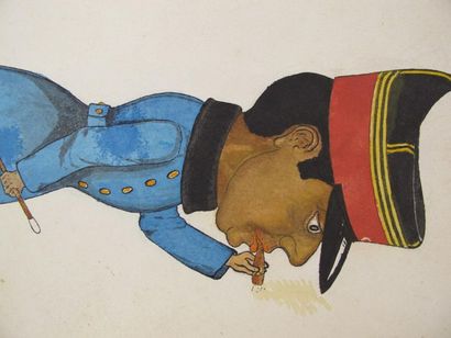 Caricature de Soldats (Affaire Dreysfus)
Deux...