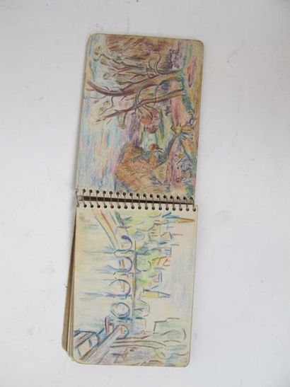 Ecole moderne
Carnet de croquis 
Gouache