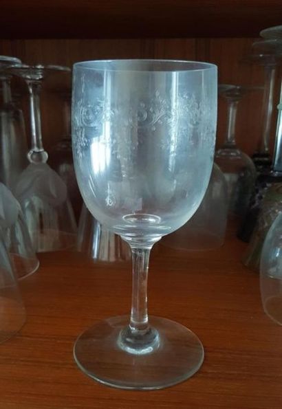 BACCARAT
Ensemble de 10 verres à pied en...