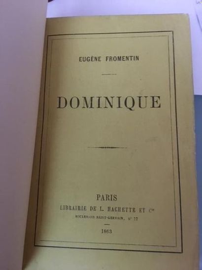 FROMENTIN (Eugène) : Dominique. Paris, Hachette,...