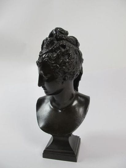 d'après Jean Goujon, buste de Diane, bronze...