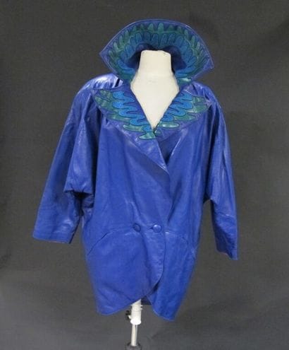 JEAN CLAUDE JITROIS Veste longue en cuir...