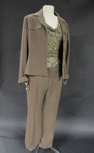 APOSTROPHE

Tailleur pantalon en laine marron...
