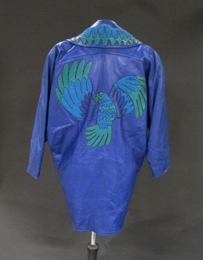 JEAN CLAUDE JITROIS Veste longue en cuir...