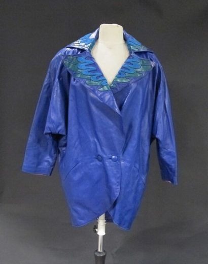 JEAN CLAUDE JITROIS Veste longue en cuir...
