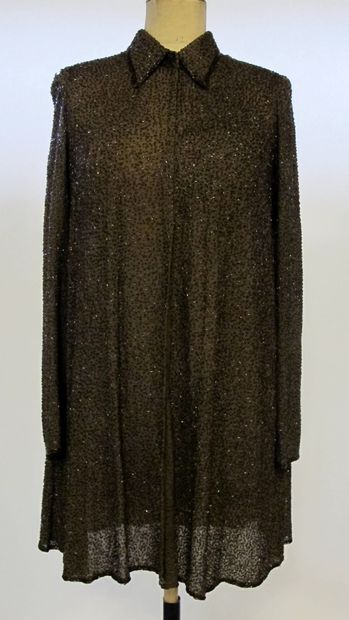 Ensemble de deux vestes en perles brodées...