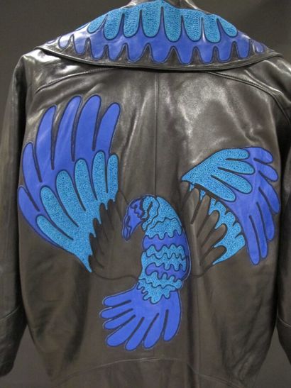 JEAN CLAUDE JITROIS Veste longue en cuir...
