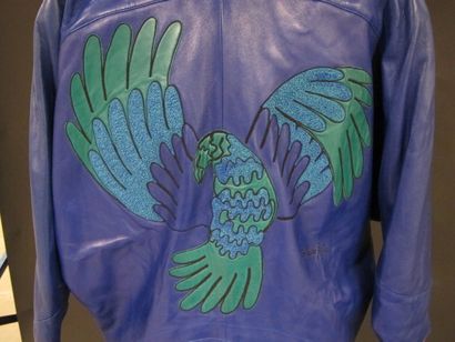 JEAN CLAUDE JITROIS Veste longue en cuir...