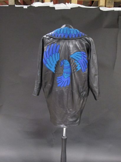 JEAN CLAUDE JITROIS Veste longue en cuir...