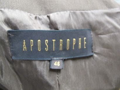 APOSTROPHE

Tailleur pantalon en laine marron...