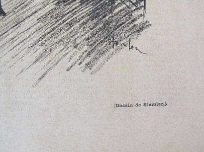 Reproduction du Gil Blas avec une lithographie...