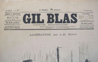 Reproduction du Gil Blas avec une lithographie...